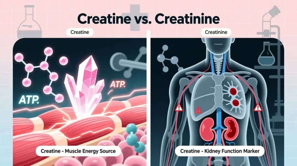 Creatine vs. creatinine 1